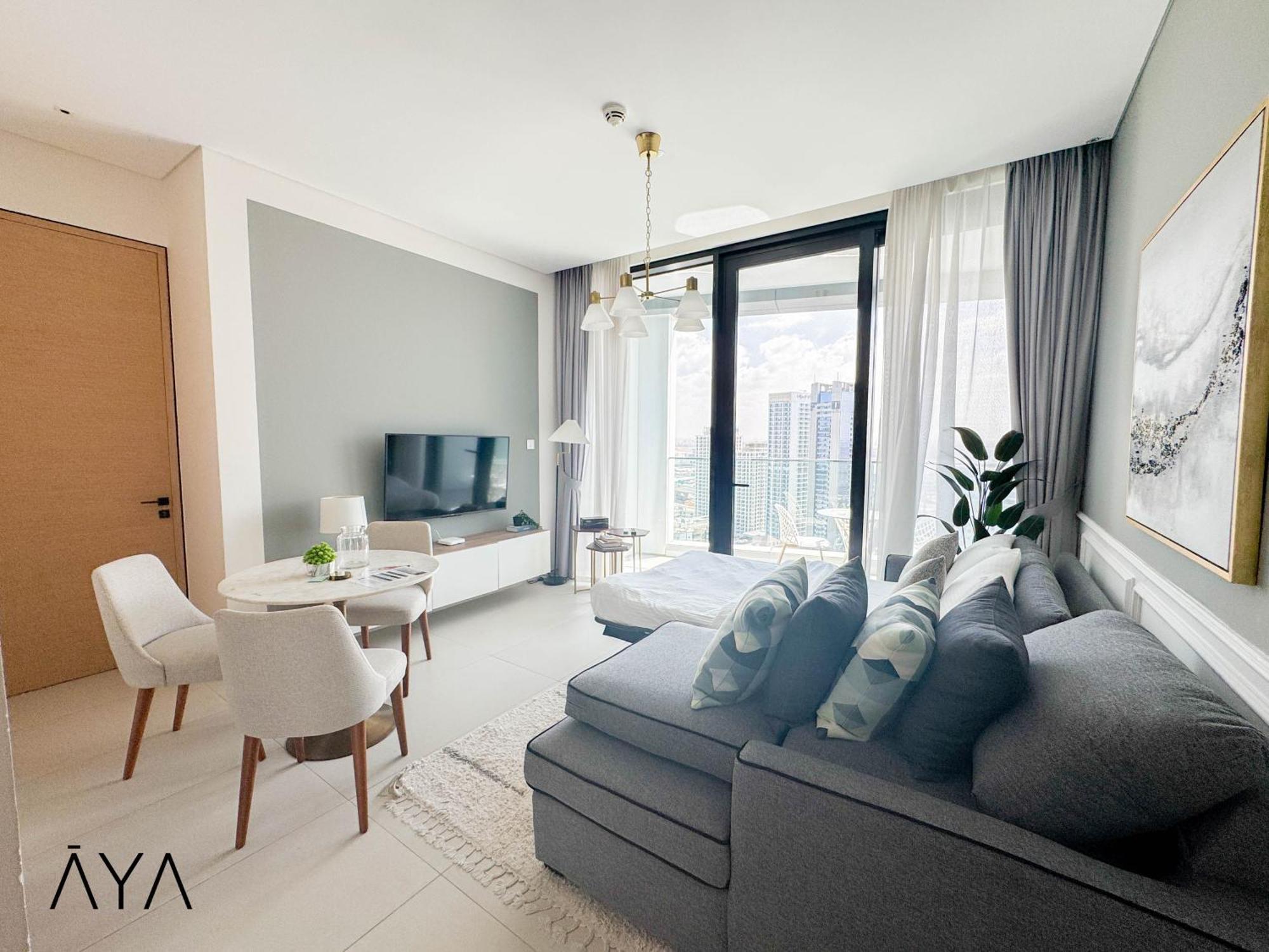 Jumeirah Gate Tower 1 - Stylish Apartment With Pool & City Views ドバイ エクステリア 写真